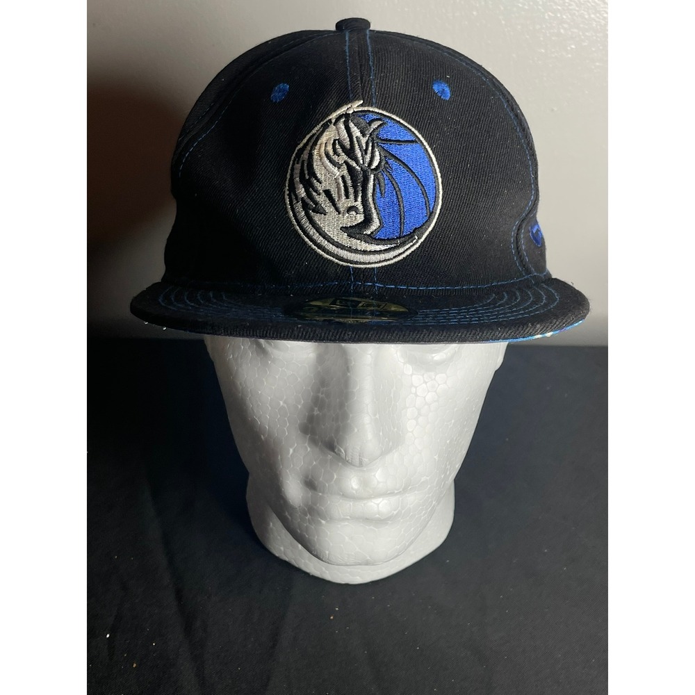 New Era Dallas Mavericks 9FIFTY Snapback Hat Black Blue Hardwood Classics NBA